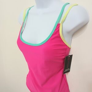 🎁NWT Swimsuit One Piece Push-Up Pads, Stretchable, Adjustable Double Straps